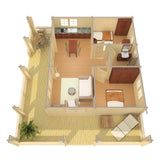 RIOPAS Log Cabin | 10.0x8.9m - Timber Building Specialists
