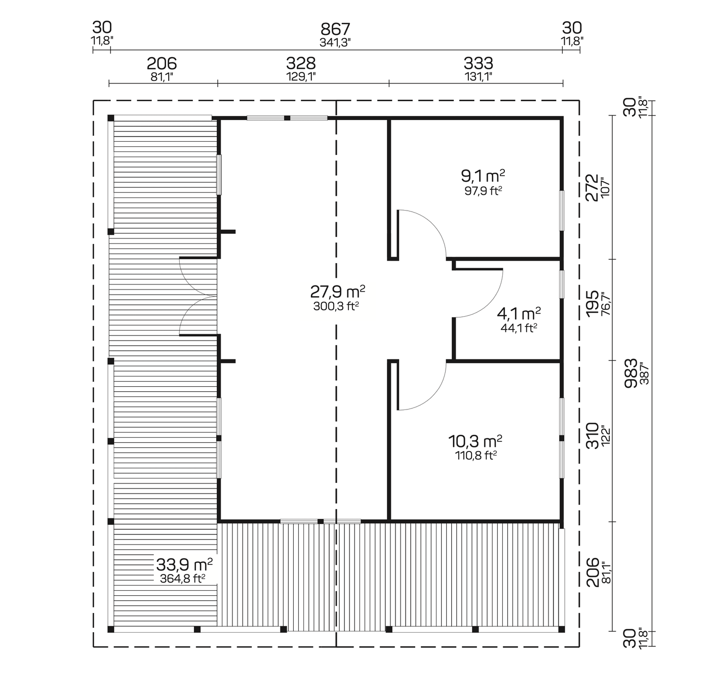 RIOPAS Log Cabin | 10.0x8.9m