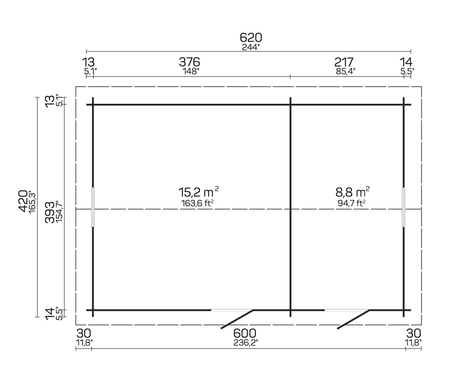 SANNA Log Cabin | 6.2x4.2m - Timber Building Specialists