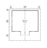 SAUERLAND C Log Cabin | 4.7x3.8m - Timber Building Specialists