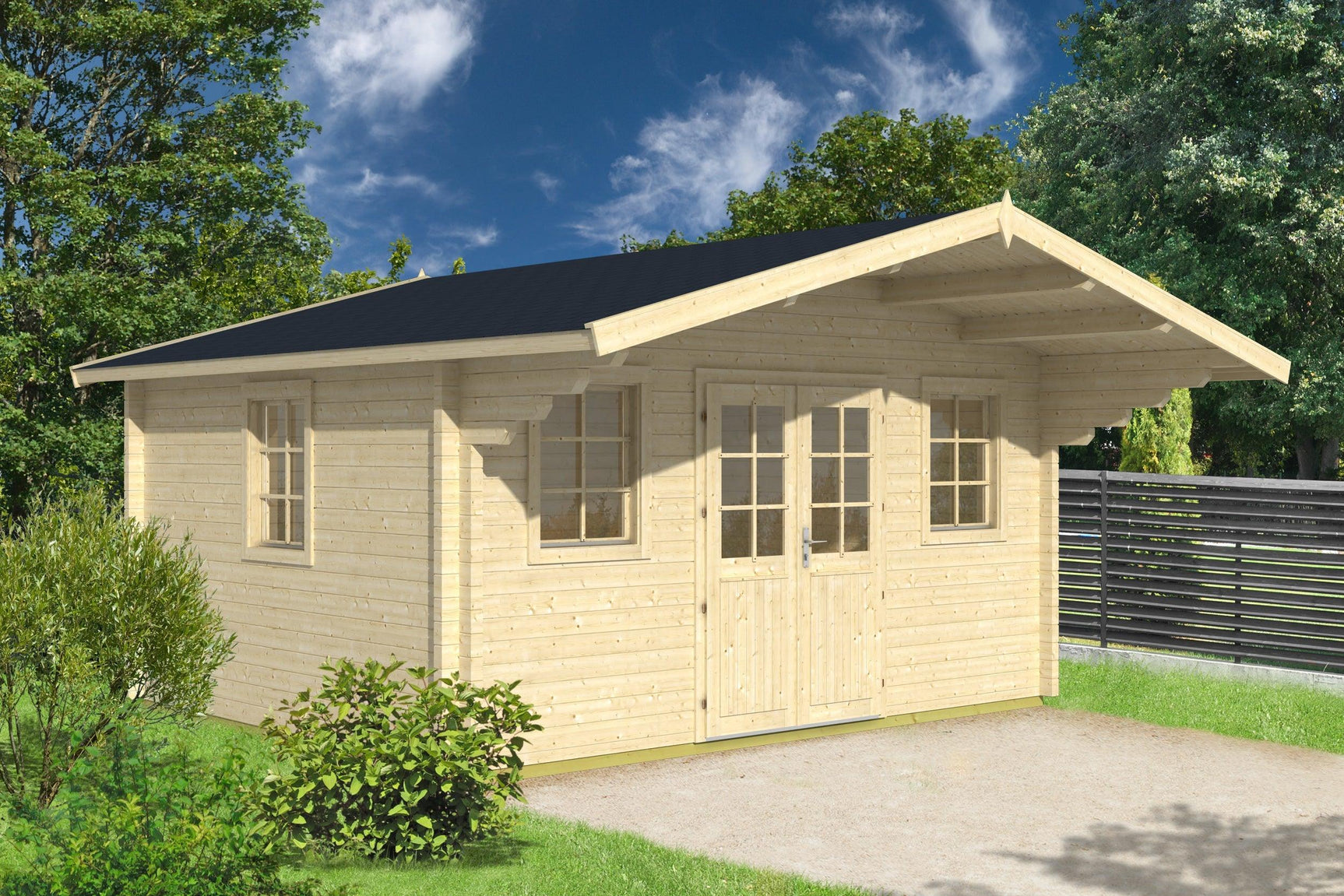 SAUERLAND D Log Cabin | 4.7x4.7m - Timber Building Specialists