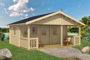 EINO Sauna Log Cabin | 5.8x3.3m - Sauna Log Cabin - Timber Building Specialists