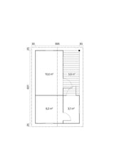 RISTO 4.2x6.7m Sauna Log Cabin Plan