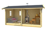 PIHA-TUURI 11 Sauna Log Cabin | 2.6x4.6m - Timber Building Specialists