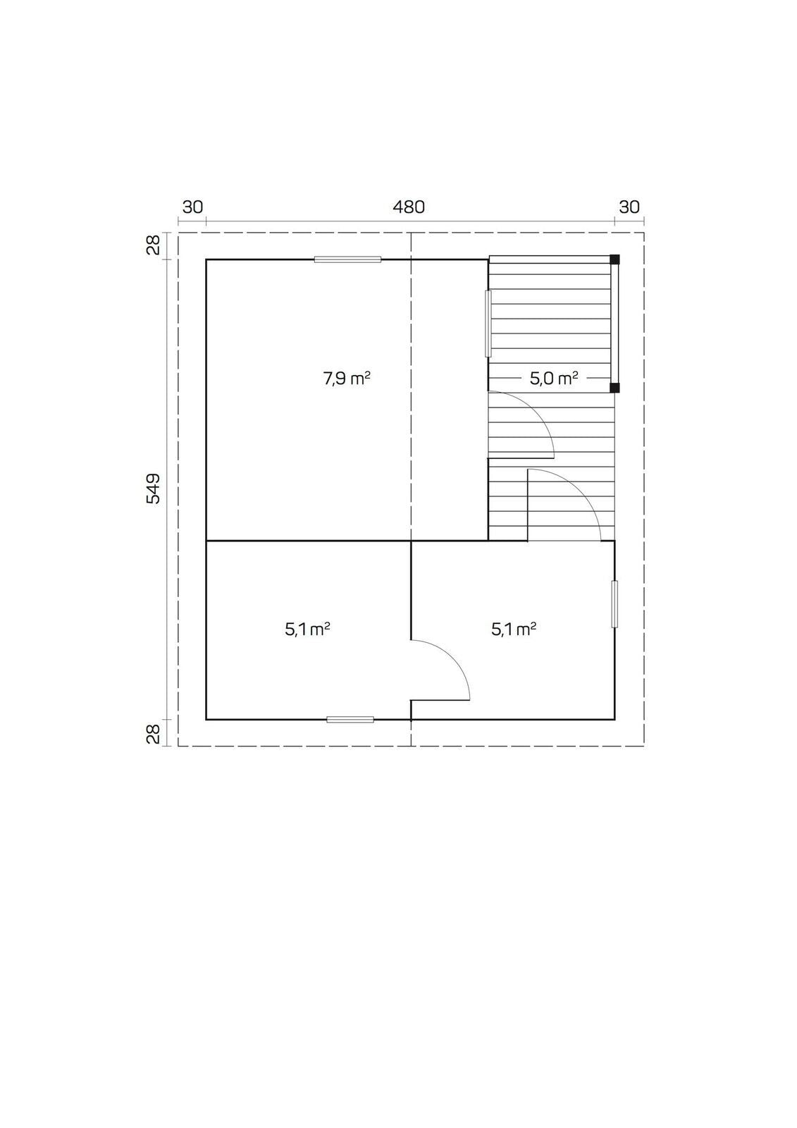 TOMMI 5.0x5.6m Sauna Log Cabin Plan