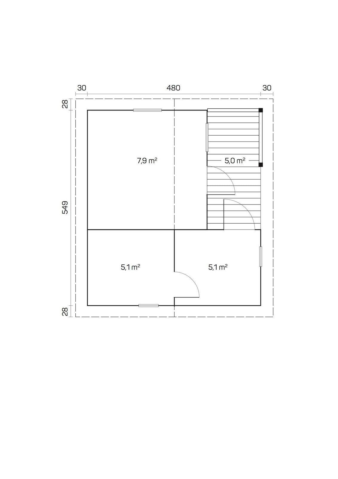 TOMMI 5.0x5.6m Sauna Log Cabin Plan