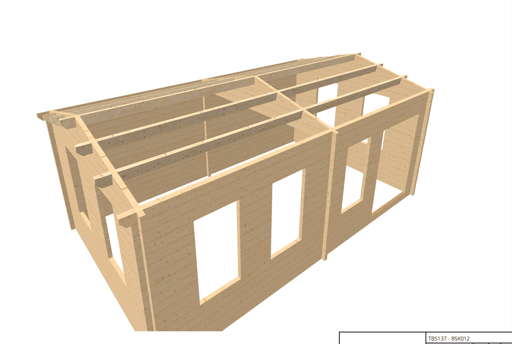 TBS137 Log Cabin | 7.0x4.0m Plan