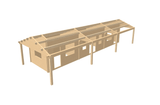 TBS157 Log Cabin | 17.2x6.0m Plan