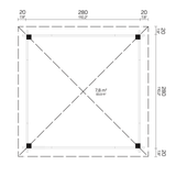 CABRERA 3.0x3.m Gazebo Blueprint