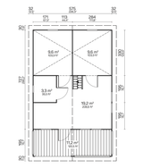 TOLEDO D Log Cabin + Sleeping Loft | 6.0x7.5m - Timber Building Specialists