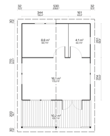 TORMES Log Cabin | 5.3x7.9m - Timber Building Specialists