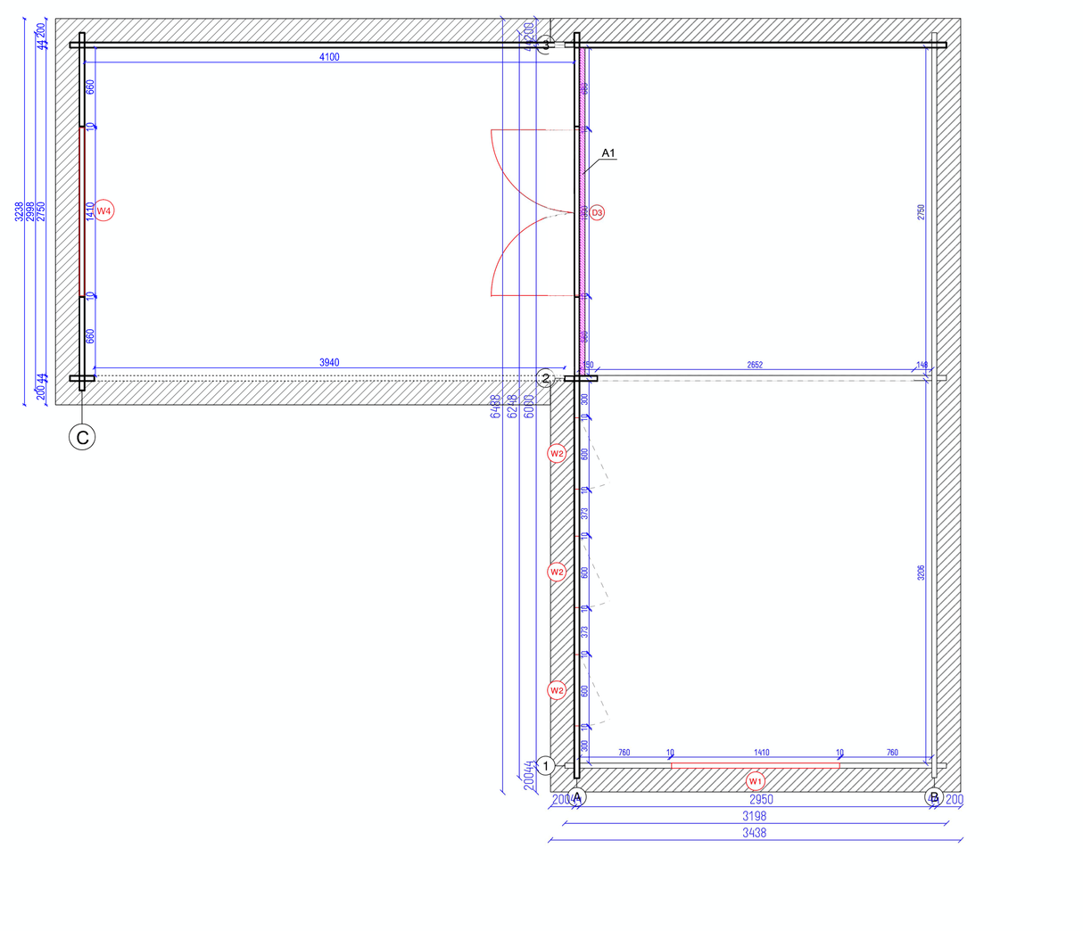 TBS146 L Shaped Log Cabin | 7.0x6.0m Blueprint