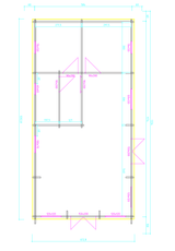 TBS162 Log Cabin Lodge Blueprint