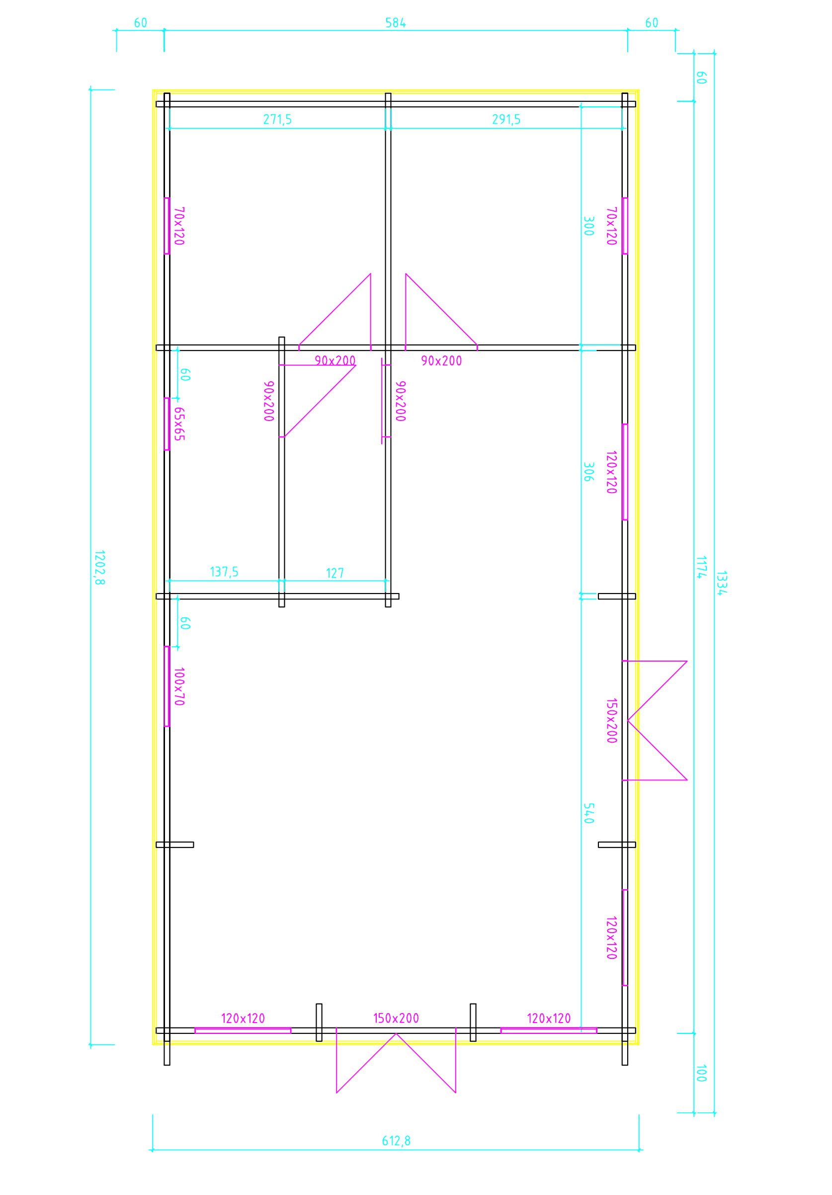 TBS162 Log Cabin Lodge Blueprint