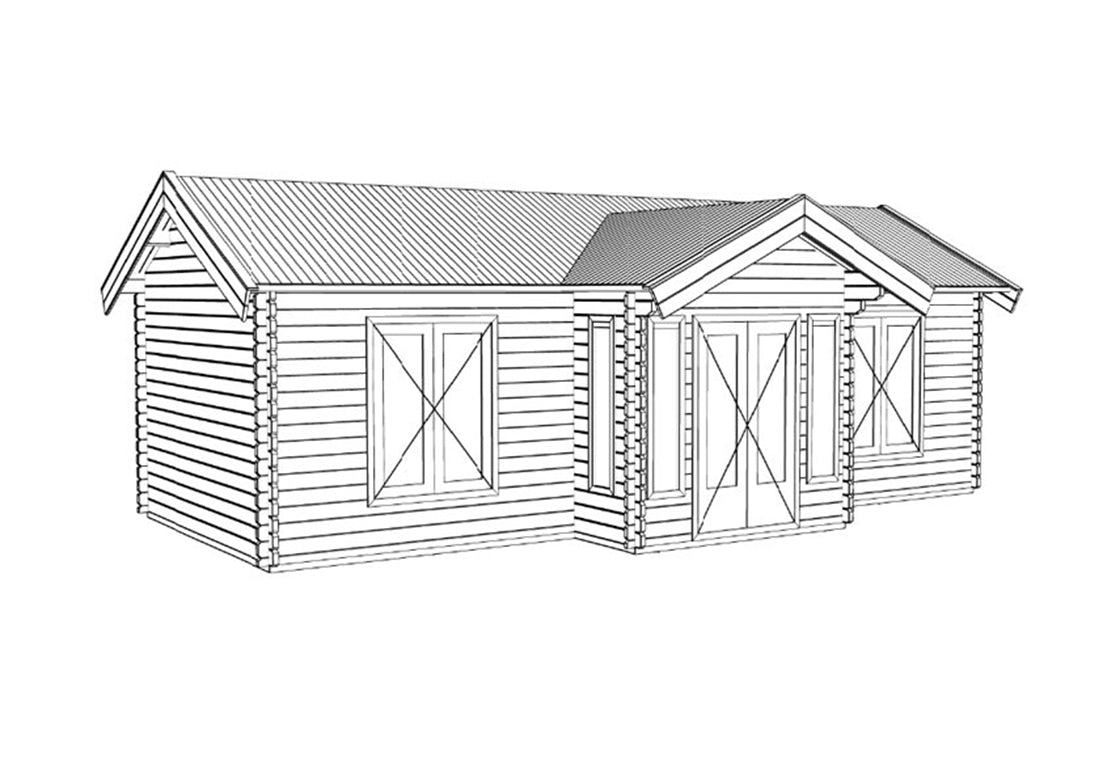 Daisy Log Cabin | 8.5x3.5m - Timber Building Specialists