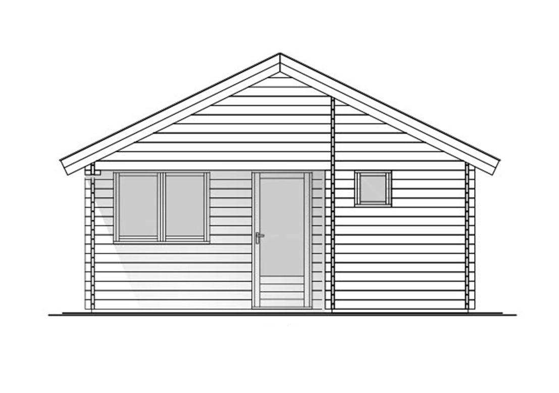 Madrid Log Cabin | 5.5 x 6.0m - Log Cabin - Timber Building Specialists