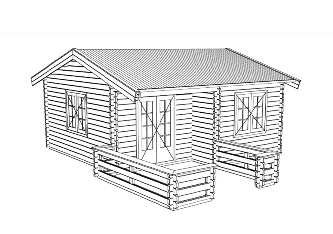 Paris Log Cabin | 5.0x5.0m - Timber Building Specialists