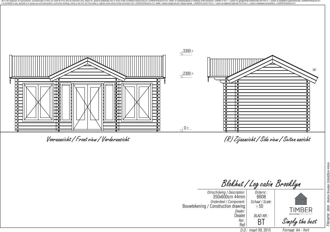 Brooklyn Log Cabin | 6.0x3.5m - Timber Building Specialists