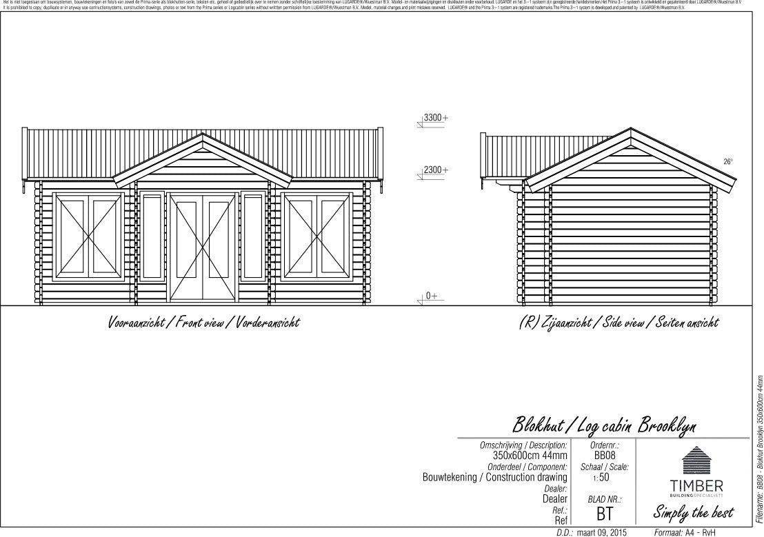 Brooklyn Log Cabin | 6.0x3.5m - Log Cabin - Timber Building Specialists