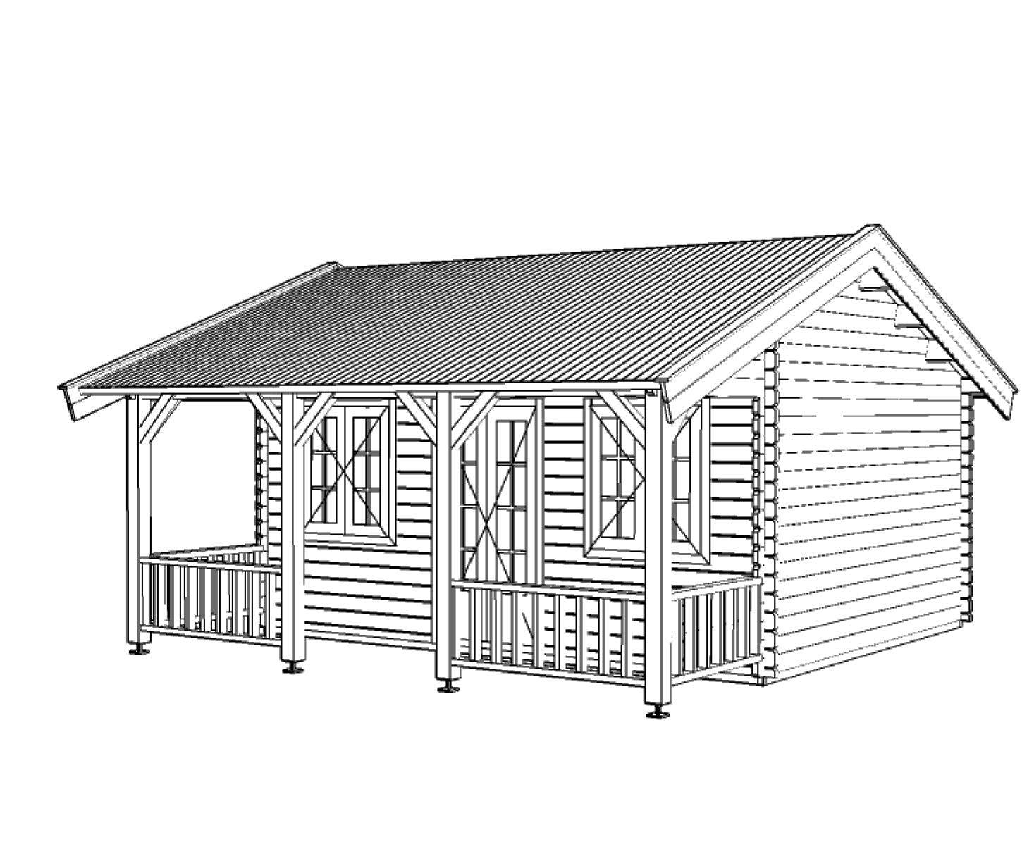 Dubai Log Cabin | 5.0x5.5m - Log Cabin - Timber Building Specialists