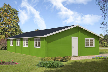 TRENTO Log Cabin | 7.8x13.8m - Timber Building Specialists
