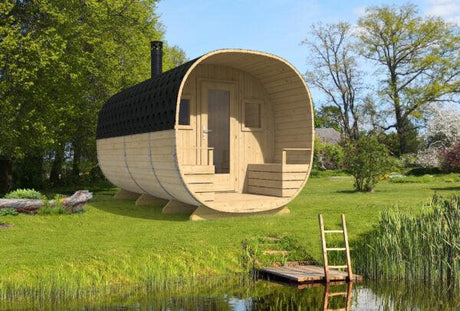 TURKU 2.4x4.5m Barrel Sauna