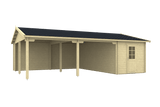 VAASA Log Cabin Garage | 8.4x6.0m - Timber Building Specialists