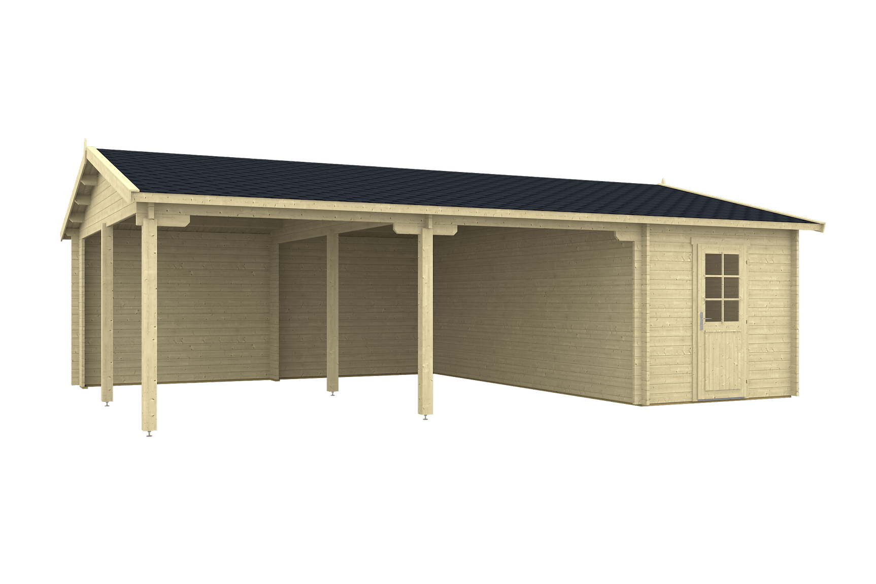 GARAGE VAASA 8.4x6.0m Log Cabin Garage