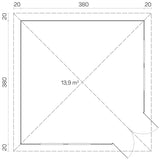 VICTORIA-C Log Cabin | 4.0x4.0m