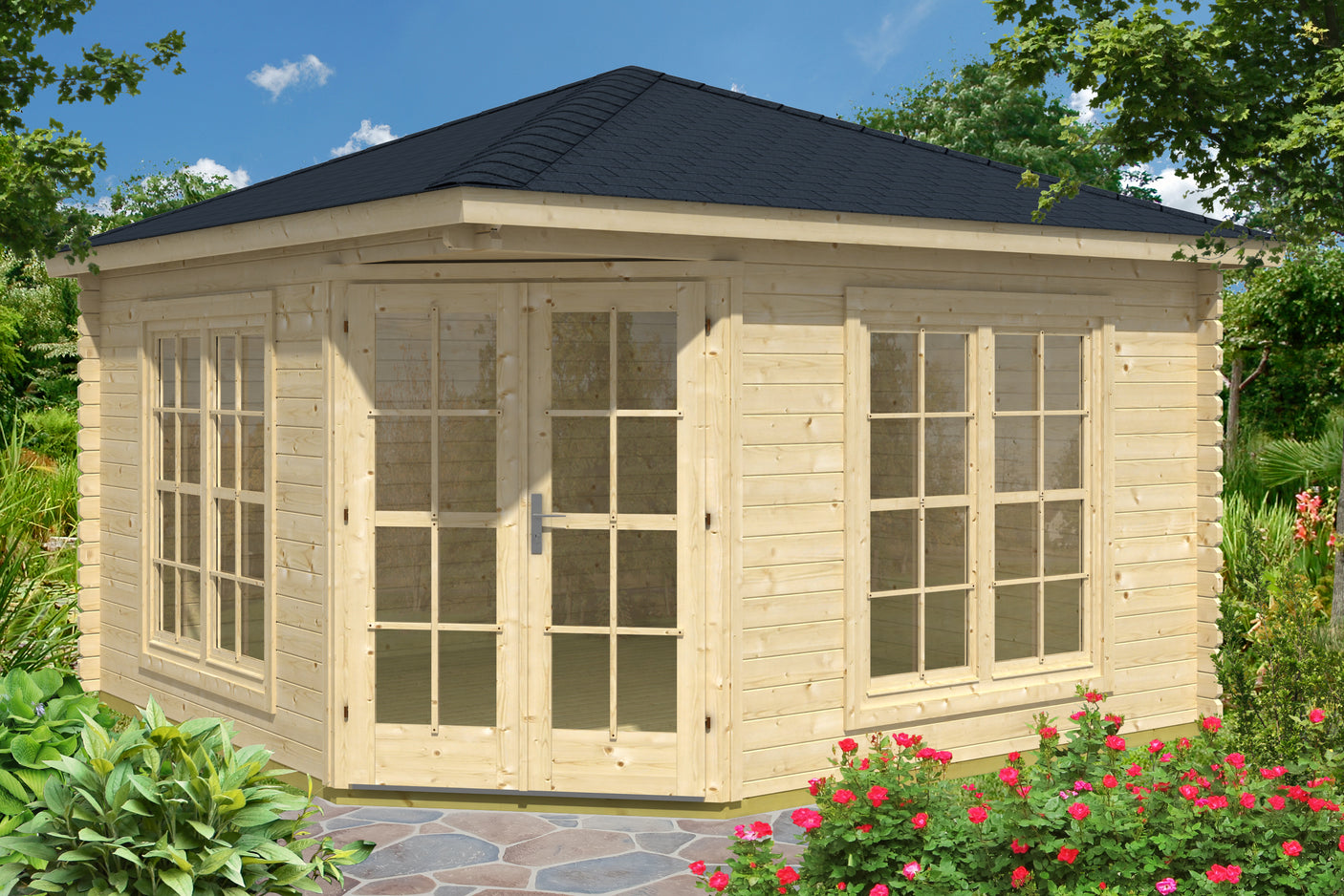 VICTORIA-C Log Cabin | 4.0x4.0m