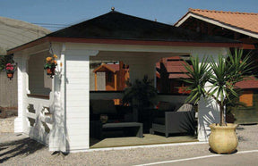 IBIZA Log Cabin Gazebo | 4.0x4.0m - Log Cabin - Timber Building Specialists