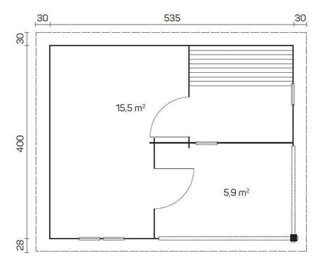 SAMI Sauna Log Cabin | 5.6x4.2m - Timber Building Specialists
